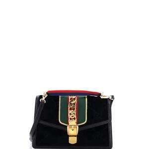 Gucci Sylvie Shoulder Bag Gg Velvet #245062G12B